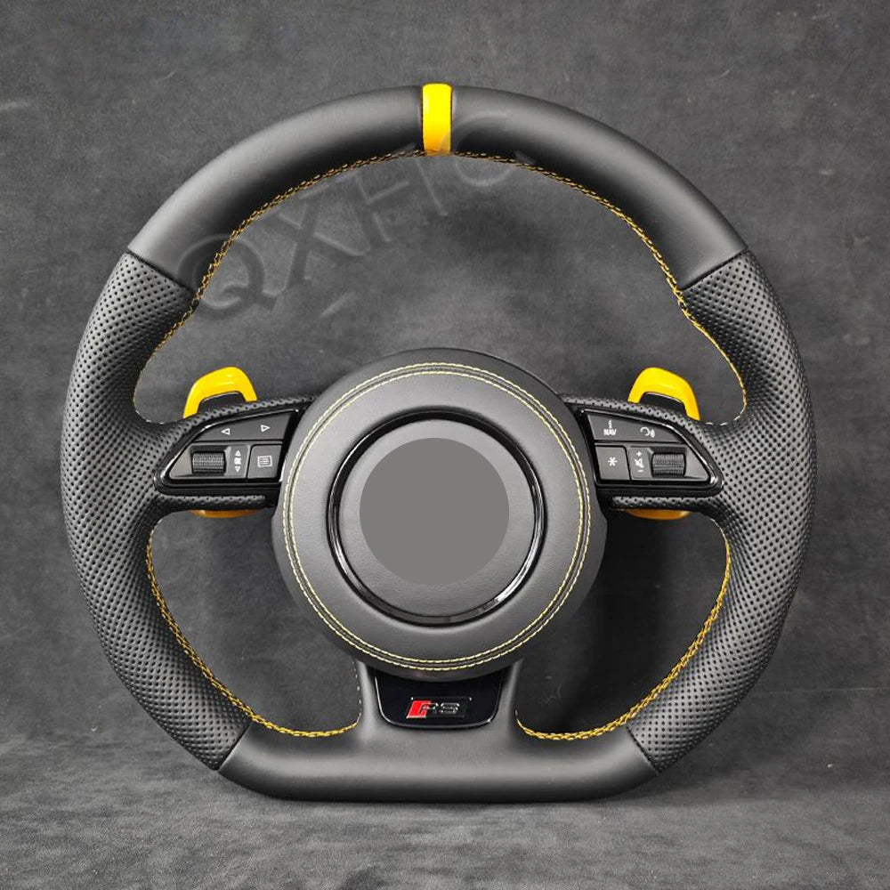 Carbon Fiber Alcantara Steering Wheel For Audi RS A3 A4 A5 A6 Q5 Q7 A7 Q2 Q3 S4 S5 S7 8V B8 C7 2007-2021