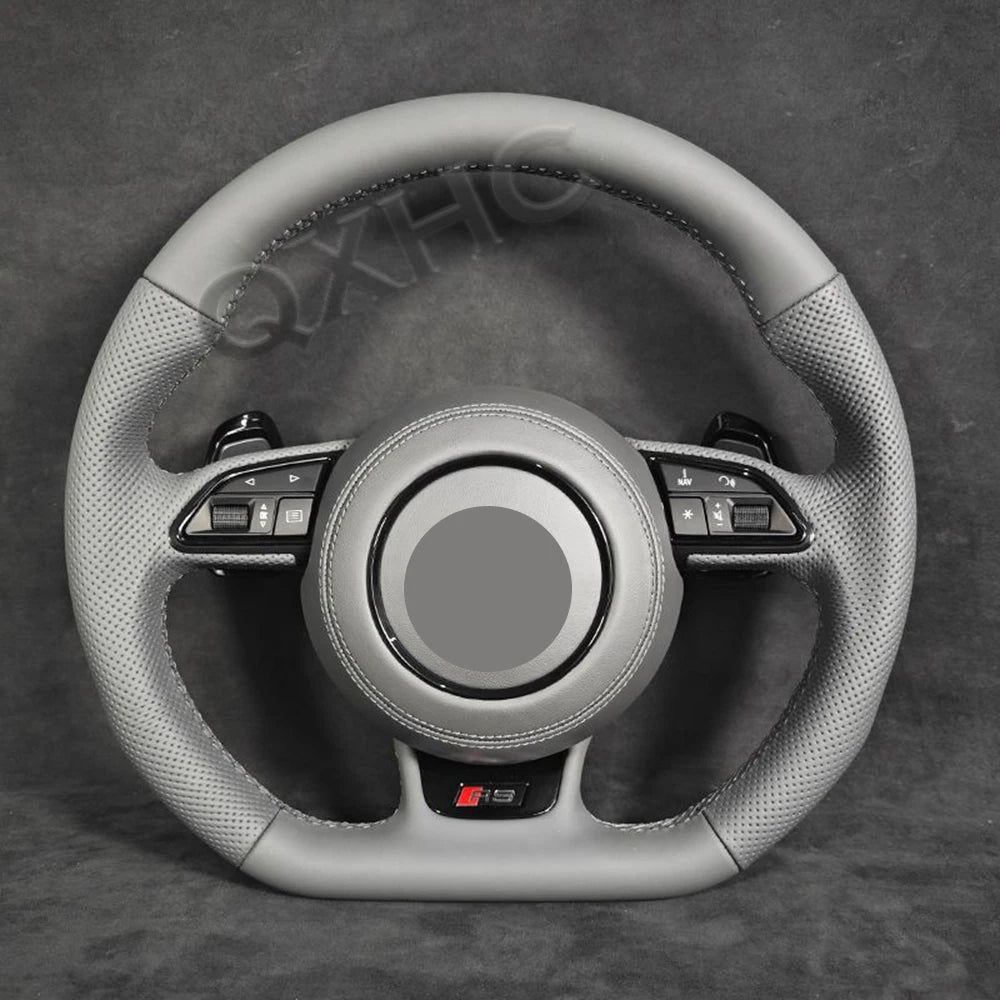 Carbon Fiber Alcantara Steering Wheel For Audi RS A3 A4 A5 A6 Q5 Q7 A7 Q2 Q3 S4 S5 S7 8V B8 C7 2007-2021