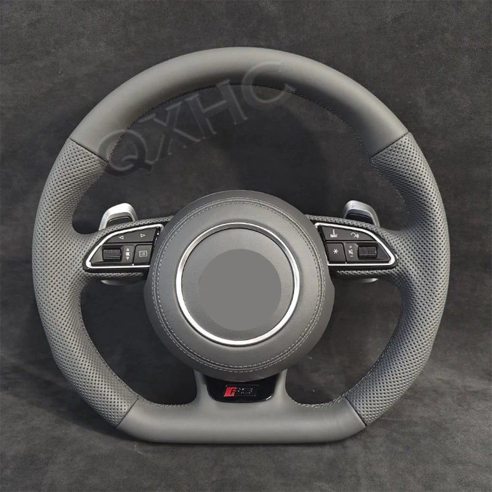 Carbon Fiber Alcantara Steering Wheel For Audi RS A3 A4 A5 A6 Q5 Q7 A7 Q2 Q3 S4 S5 S7 8V B8 C7 2007-2021