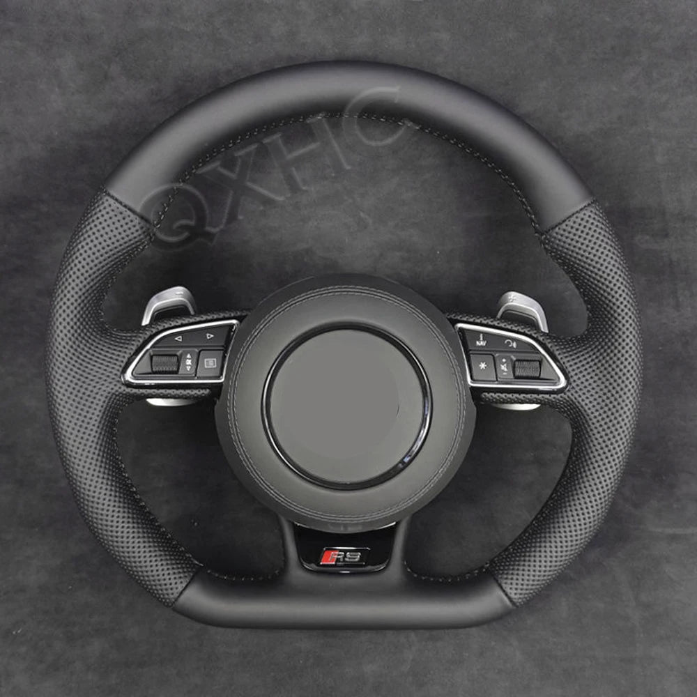 Carbon Fiber Alcantara Steering Wheel For Audi RS A3 A4 A5 A6 Q5 Q7 A7 Q2 Q3 S4 S5 S7 8V B8 C7 2007-2021