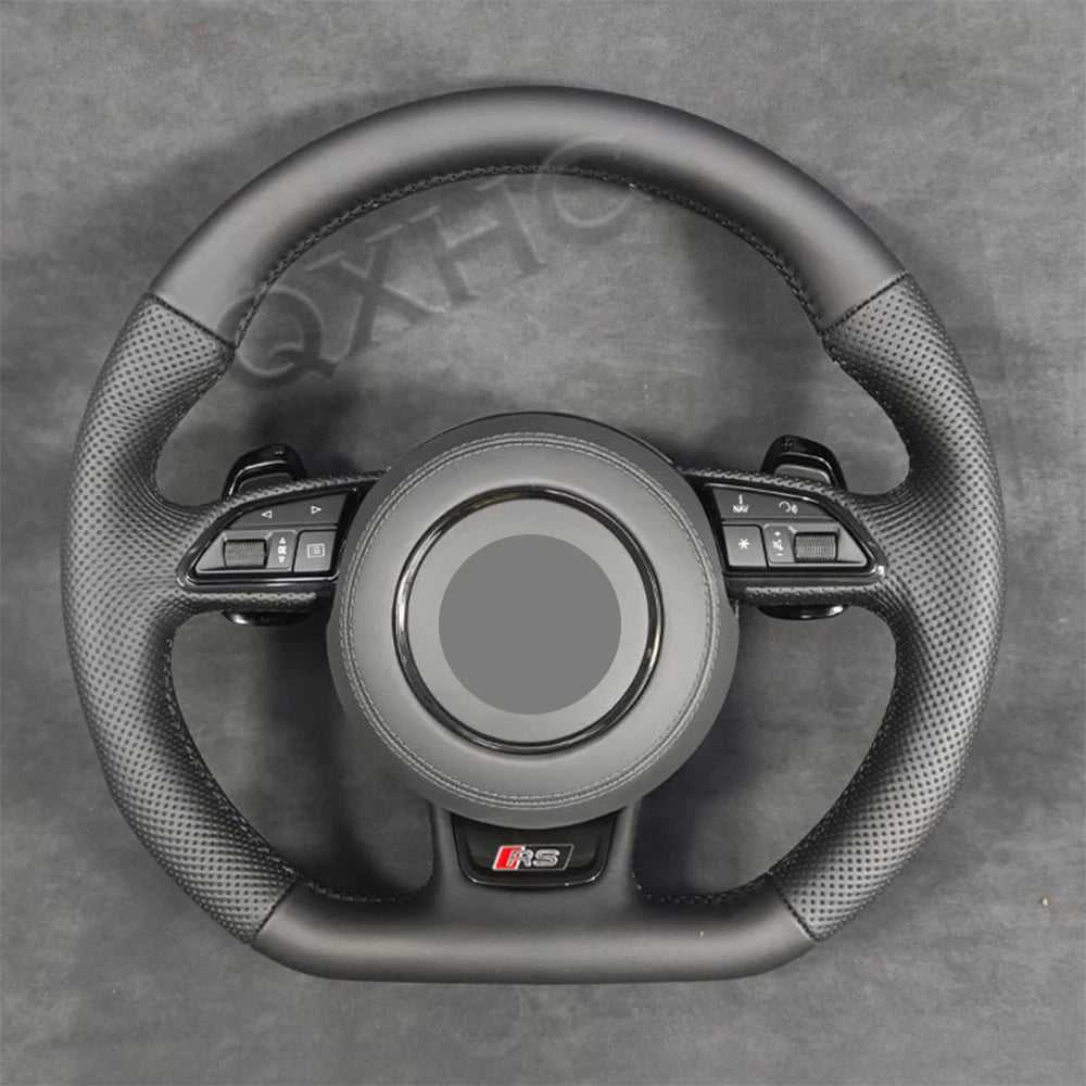 Carbon Fiber Alcantara Steering Wheel For Audi RS A3 A4 A5 A6 Q5 Q7 A7 Q2 Q3 S4 S5 S7 8V B8 C7 2007-2021