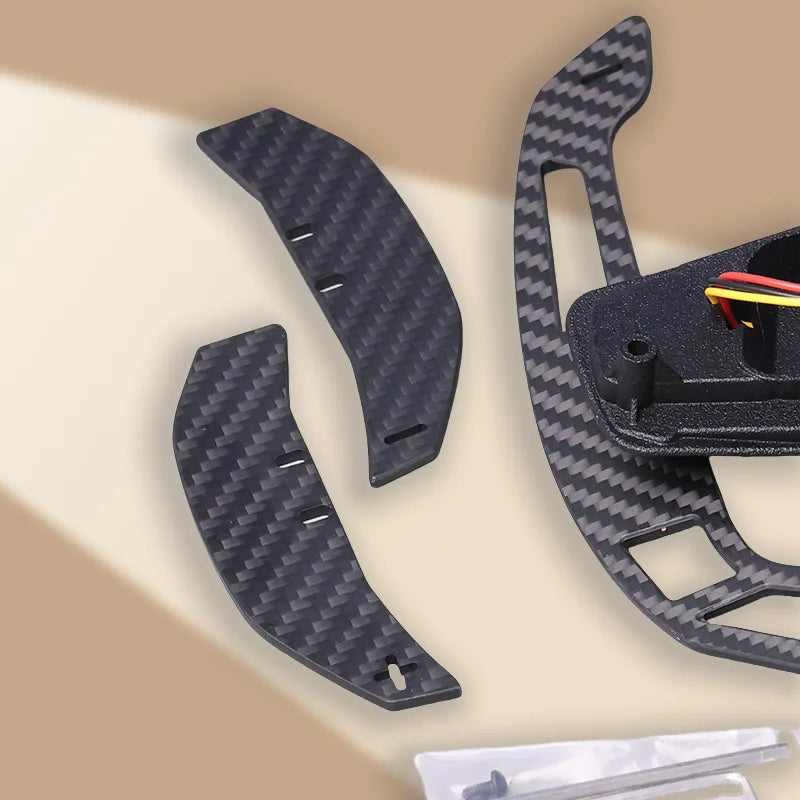 Steering Wheel Shift Paddles Carbon Fiber Suitable For Golf 7 7.5R GTI MK7 Using Magnetic Suction Technology Car Accessories