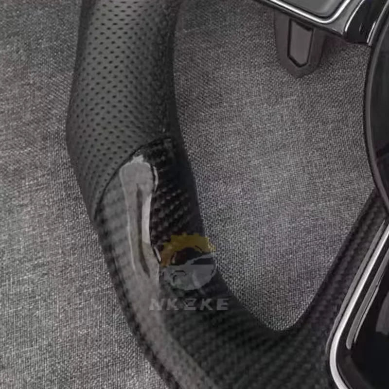 Carbon Fiber Steering Wheel, Suitable For Audi A3 8Y A4 B9 S3 S4 S5 A5 RS3 RS4, Equipped With Buttons And Shift Paddles