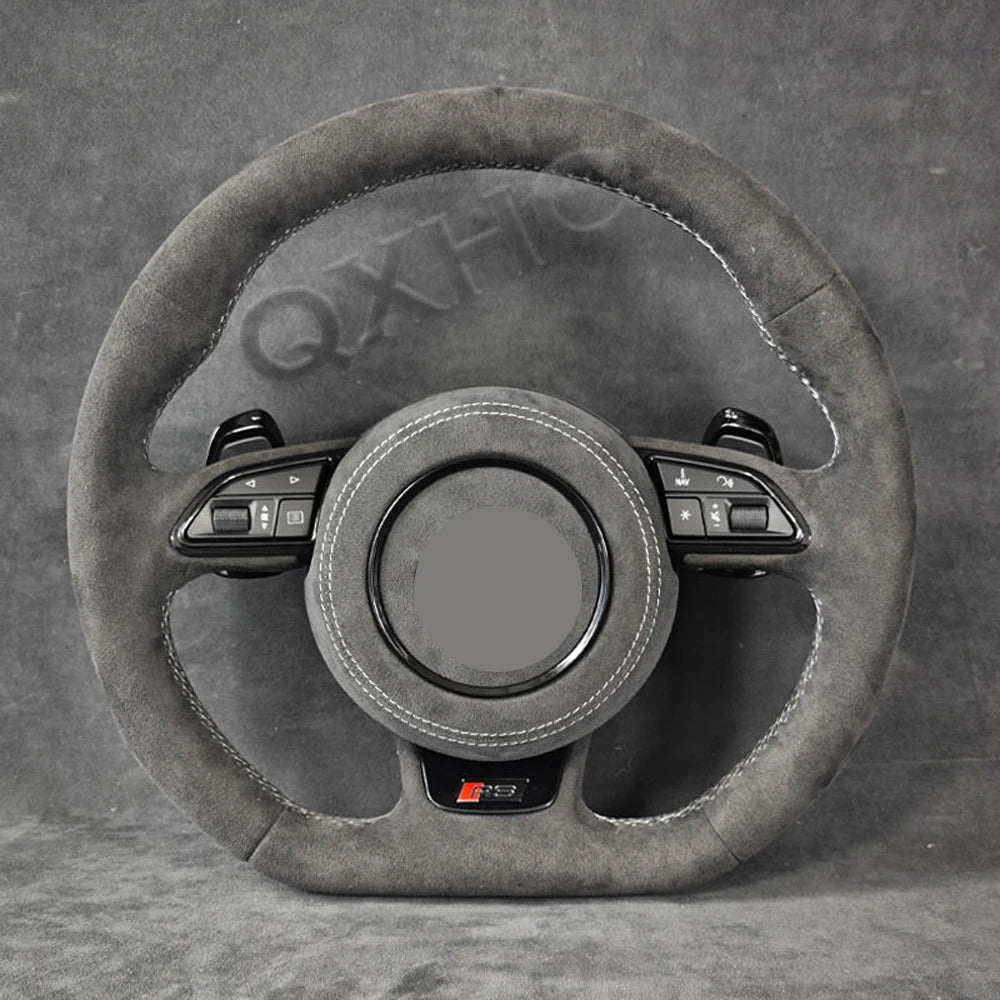Carbon Fiber Alcantara Steering Wheel For Audi RS A3 A4 A5 A6 Q5 Q7 A7 Q2 Q3 S4 S5 S7 8V B8 C7 2007-2021