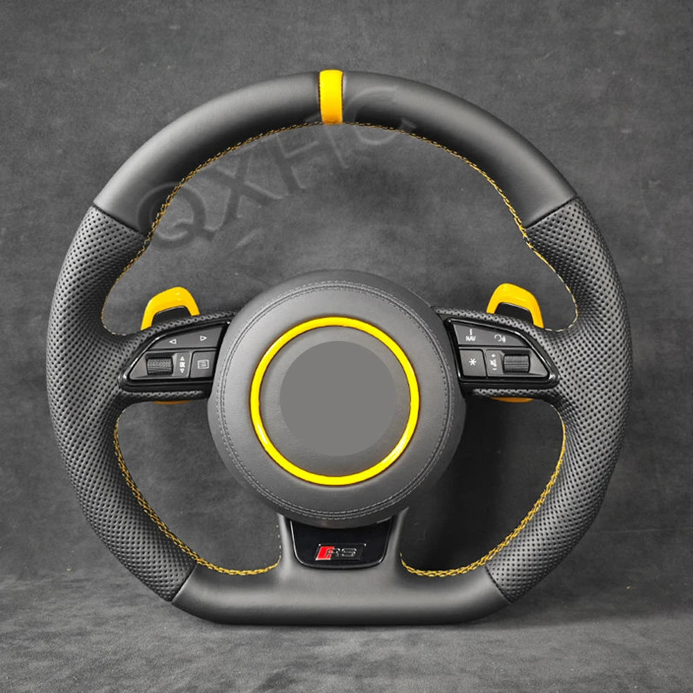 Carbon Fiber Alcantara Steering Wheel For Audi RS A3 A4 A5 A6 Q5 Q7 A7 Q2 Q3 S4 S5 S7 8V B8 C7 2007-2021