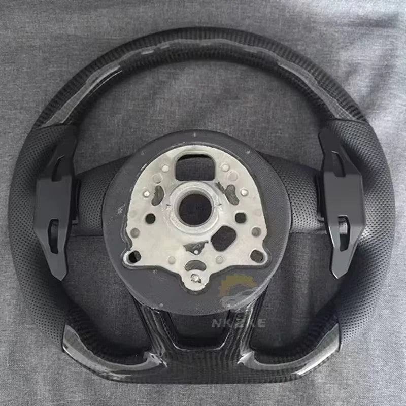 Carbon Fiber Steering Wheel, Suitable For Audi A3 8Y A4 B9 S3 S4 S5 A5 RS3 RS4, Equipped With Buttons And Shift Paddles