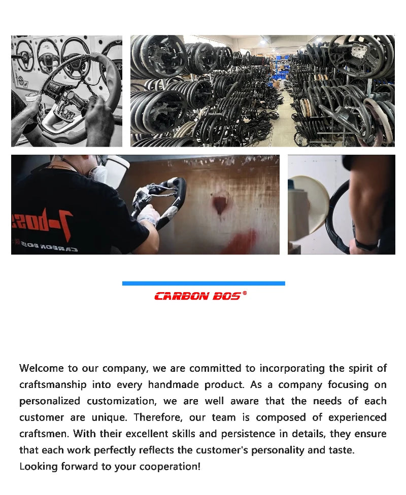 Carbon Bos Steering Wheel for Volkswagen VW Golf MK6 Carbon Fiber Forged Blue Red Perforated Leather Volkswagen Steering Wheel