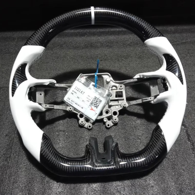 Carbon Fiber Steering Wheel For Ford Mustang 2018 2019 2020 2021 2022 2023 GT Shelby Steering Wheel Perfoeated Leather