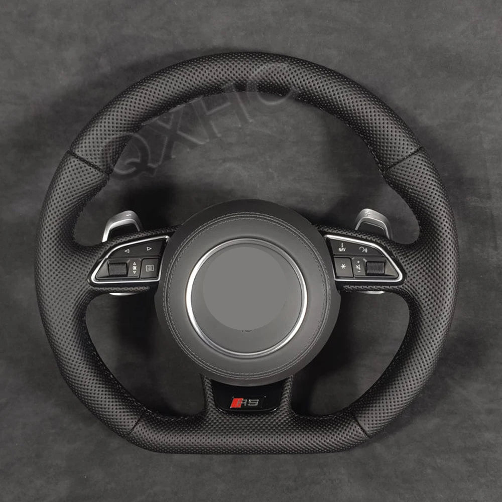 Carbon Fiber Alcantara Steering Wheel For Audi RS A3 A4 A5 A6 Q5 Q7 A7 Q2 Q3 S4 S5 S7 8V B8 C7 2007-2021