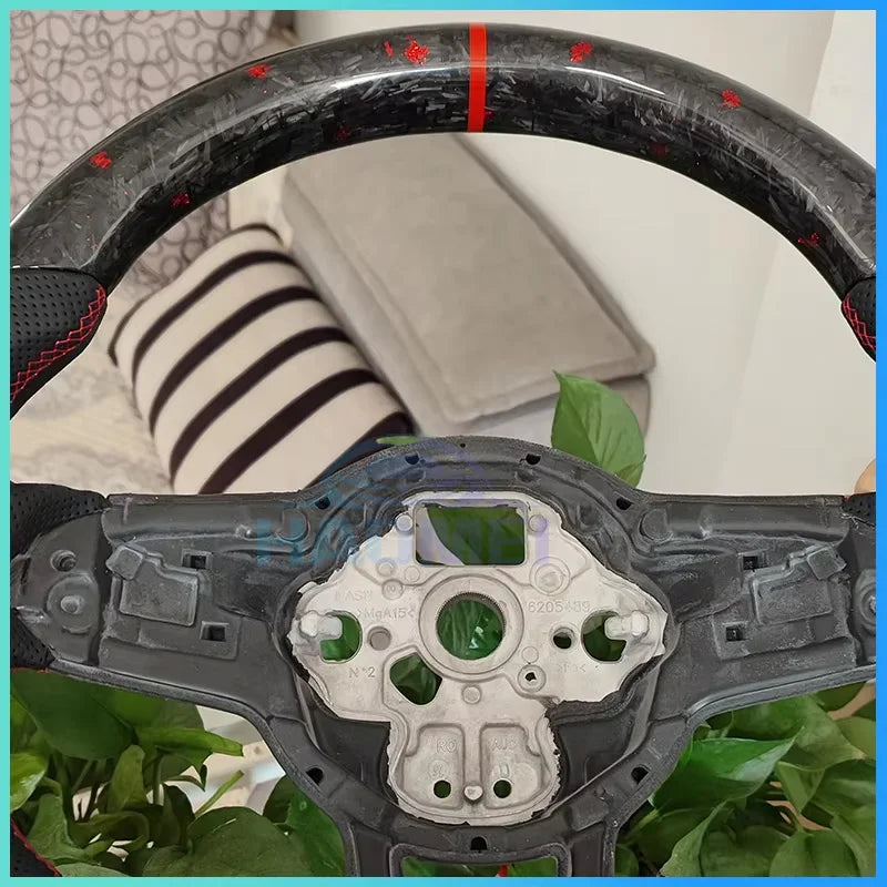Forged Carbon Fiber Steering Wheel For Volkswagen MK7 MK7.5 GTI R GTD GTE Golf 7, Optional Paddle Shifters Version