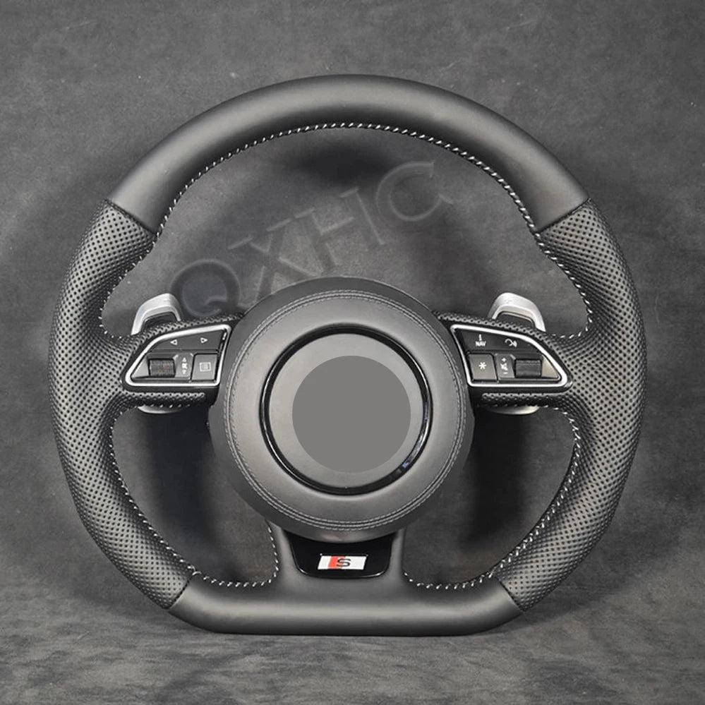 Carbon Fiber Alcantara Steering Wheel For Audi RS A3 A4 A5 A6 Q5 Q7 A7 Q2 Q3 S4 S5 S7 8V B8 C7 2007-2021