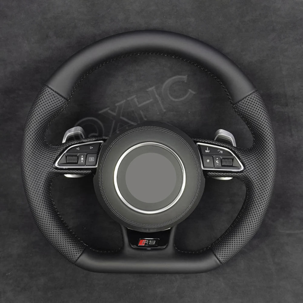 Carbon Fiber Alcantara Steering Wheel For Audi RS A3 A4 A5 A6 Q5 Q7 A7 Q2 Q3 S4 S5 S7 8V B8 C7 2007-2021