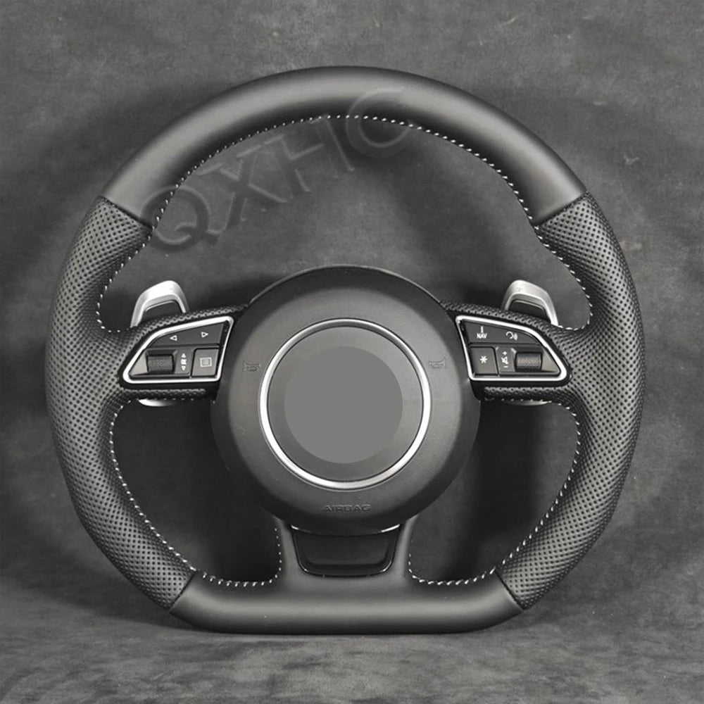 Carbon Fiber Alcantara Steering Wheel For Audi RS A3 A4 A5 A6 Q5 Q7 A7 Q2 Q3 S4 S5 S7 8V B8 C7 2007-2021