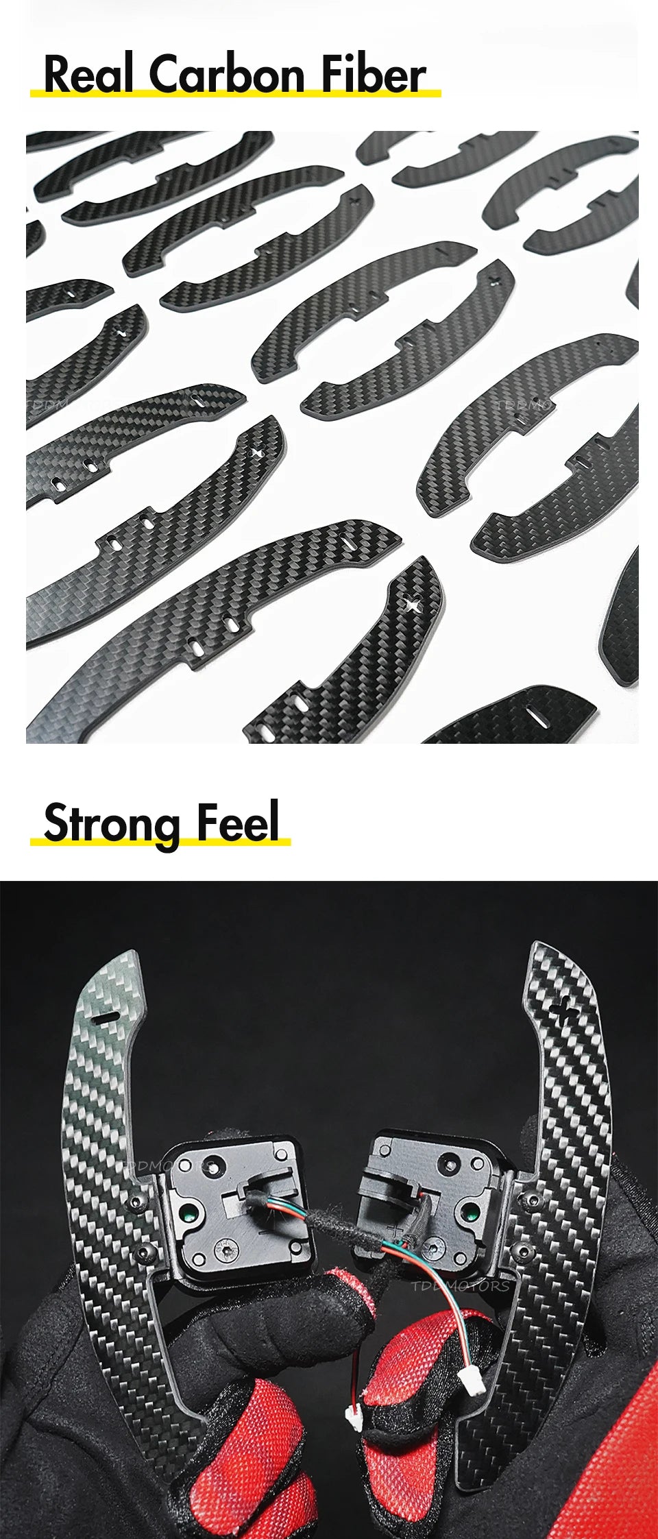 TDD Magnetic Carbon Fiber Paddle Shifter For Audi A1 A3 A5 A8 Q3 Q4 Q5 Q7 Q8 S1 S3 S5 SQ5 SQ8 RS3 RS5 RSQ5 Shift Paddle
