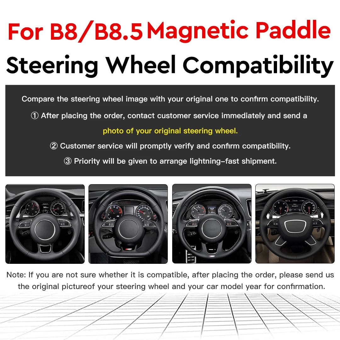 Magnetic Carbon Fiber Paddle Shifters For Audi B8 B8.5 B9 C8 A1 A3 A5 A8 Q2 Q3 Q4 Q5 Q7 Q8 S1 S2 S3 S4 S5 SQ5 RS3 RS4 RS5 RSQ5