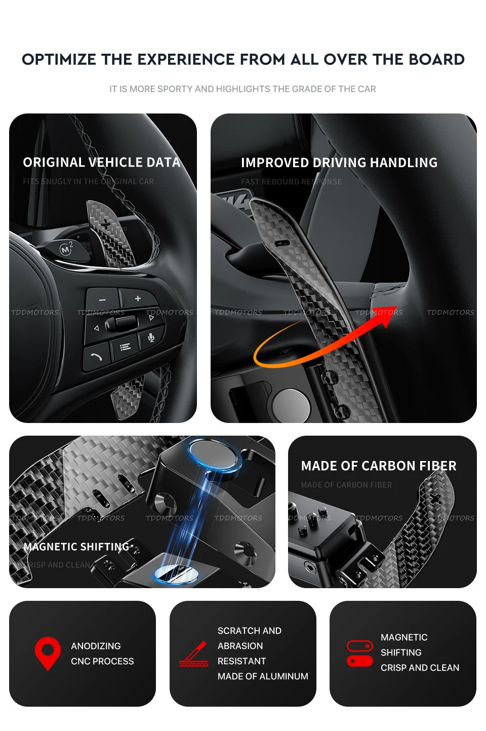 Magnetic Carbon Fiber Paddle Shifters For Audi B8 B8.5 B9 C8 A1 A3 A5 A8 Q2 Q3 Q4 Q5 Q7 Q8 S1 S2 S3 S4 S5 SQ5 RS3 RS4 RS5 RSQ5