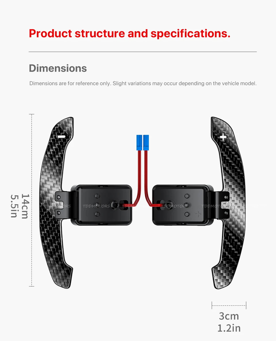 Magnetic Carbon Fiber Paddle Shifters For Audi B8 B8.5 B9 C8 A1 A3 A5 A8 Q2 Q3 Q4 Q5 Q7 Q8 S1 S2 S3 S4 S5 SQ5 RS3 RS4 RS5 RSQ5