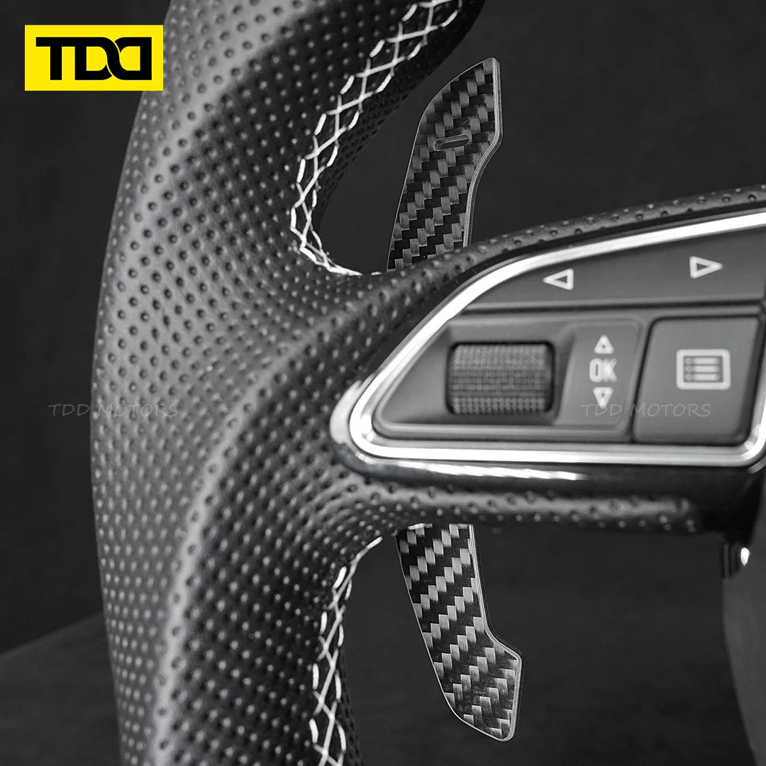 Magnetic Carbon Fiber Paddle Shifters For Audi B8 B8.5 B9 C8 A1 A3 A5 A8 Q2 Q3 Q4 Q5 Q7 Q8 S1 S2 S3 S4 S5 SQ5 RS3 RS4 RS5 RSQ5