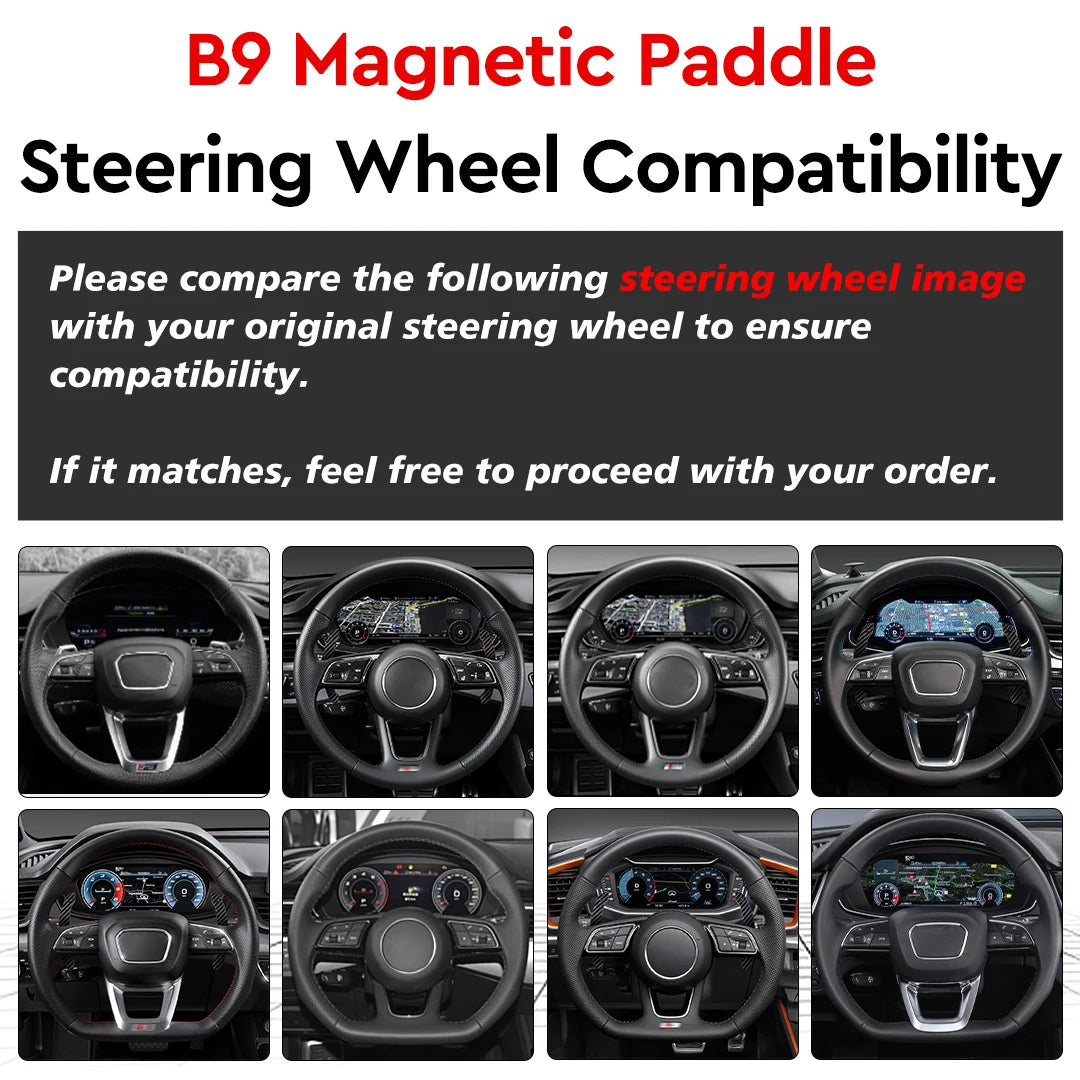 TDD Magnetic Carbon Fiber Paddle Shifter For Audi A1 A3 A5 A8 Q3 Q4 Q5 Q7 Q8 S1 S3 S5 SQ5 SQ8 RS3 RS5 RSQ5 Shift Paddle