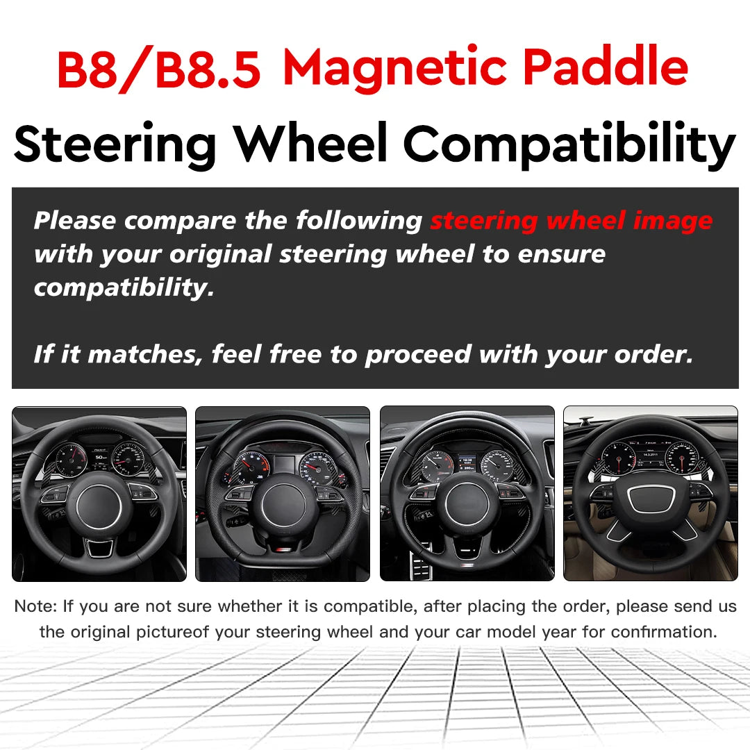 TDD Magnetic Carbon Fiber Paddle Shifter For Audi A1 A3 A5 A8 Q3 Q4 Q5 Q7 Q8 S1 S3 S5 SQ5 SQ8 RS3 RS5 RSQ5 Shift Paddle